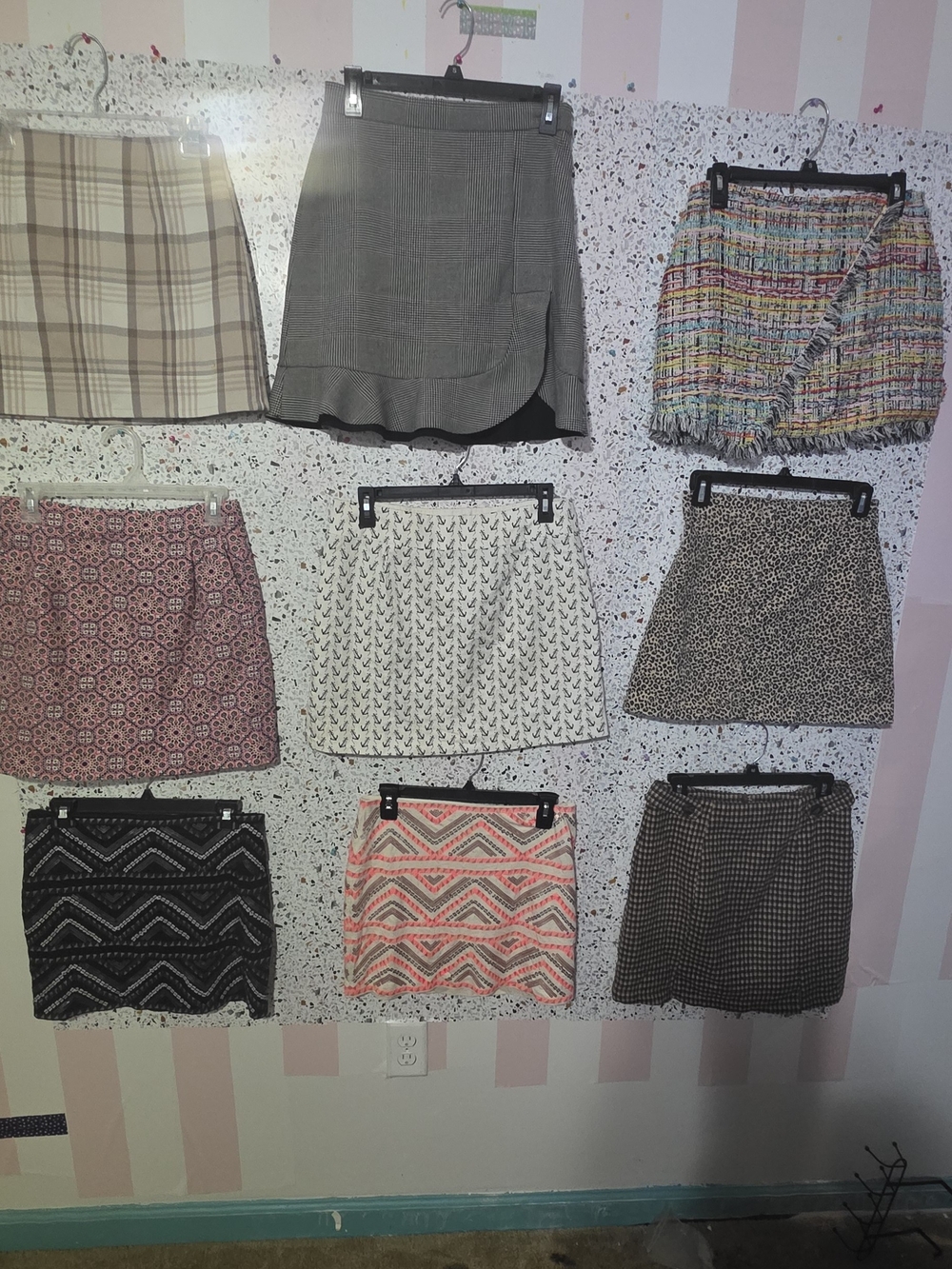 Express Gray Wrap-Style Mini Skirt